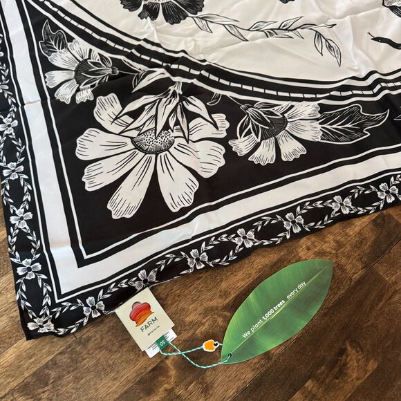 NWT FARM Rio Women's Black Flower Leopards Panneaux Sarong - One Size - Picture 9 of 10